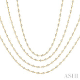 5 1/2 Ctw Bezel Set Round Cut Diamond Layered 60-Inch Necklace in 14K Yellow Gold