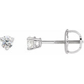 14K White Gold 1/8 CTW Natural Diamond Earrings