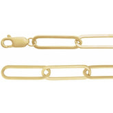 14K Yellow Gold 6.2 mm Paperclip-Style 20" Chain