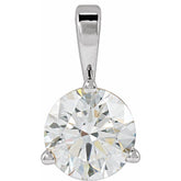 Sterling Silver 5/8 CTW Natural Diamond Pendant