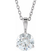 Sterling Silver 3/4 CTW Natural Diamond 18" Necklace