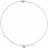 Platinum Lab-Grown Diamond 6 1/2-7 1/2" Bracelet