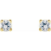 14K Yellow Gold 4 mm Stuller Lab-Grown Moissanite Earrings