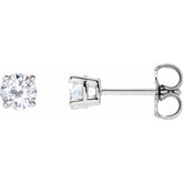 14K White Gold 4 mm Stuller Lab-Grown Moissanite Earrings