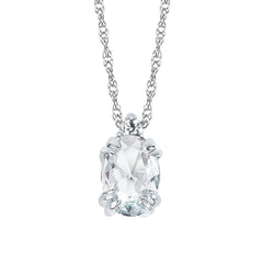 10KT .02CT (1)DIA/7X5 OV CREATED W SAPH  PEND