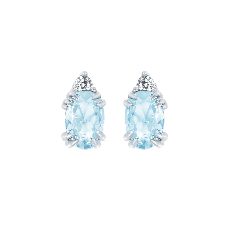 10KT.04CT(2)DIA 6X4OV SIMULATED AQUA EARS
