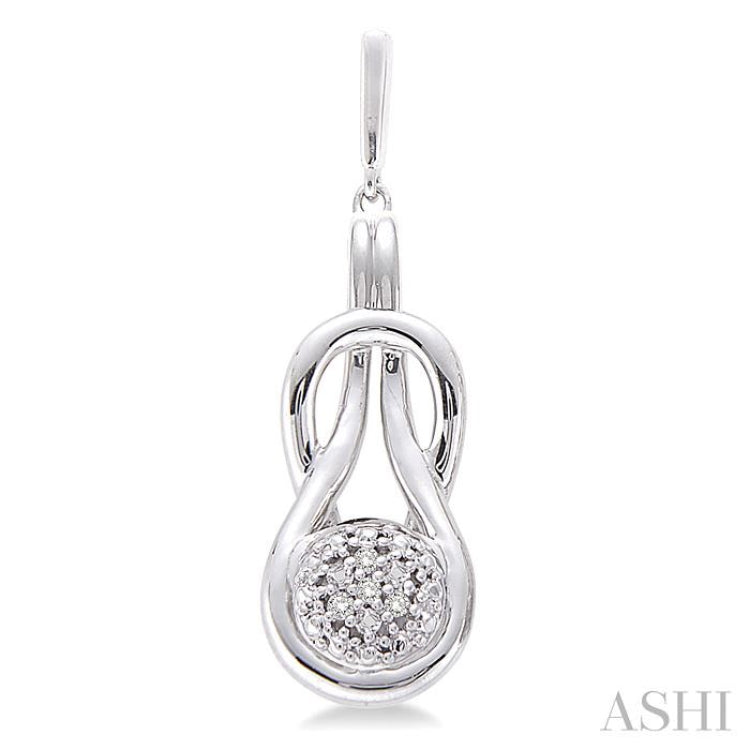 1/50 Ctw Round Cut Diamond Fashion Earrings in Sterling Silver