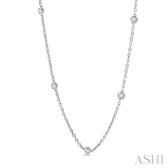 2 Ctw Round Cut Diamond Fashion Necklace in 14K White Gold