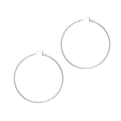 Sterling Silver 2x50mm Hoop Earring