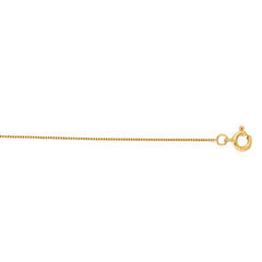 14K Yellow Gold .45mm Classic Box 16 Chain with Spring Ring