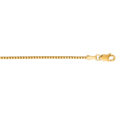 14K Yellow Gold 1.1mm Classic Box 24 Chain with Lobster Lock
