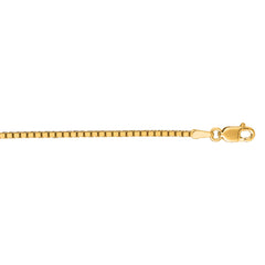 14K Yellow Gold 1.4mm Classic Box 24 Chain with Lobster Lock