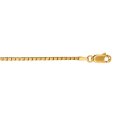 14K Yellow Gold 1.7mm Classic Box 24 Chain with Lobster Lock