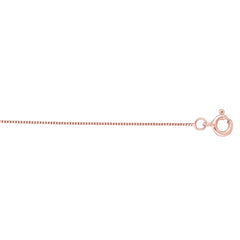 14K Rose Gold .45mm Classic Box 20 Chain with Spring Ring