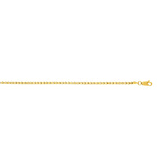 14K Yellow Gold 2.5mm Semi-Solid Box 22 Chain with Lobster Lock