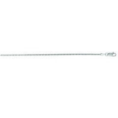 14K White Gold 1.1mm Classic Box 22 Chain with Lobster Lock