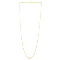 14K Yellow Gold 1.9mm Diamond Cut Cable 20 Chain with Lobster Lock