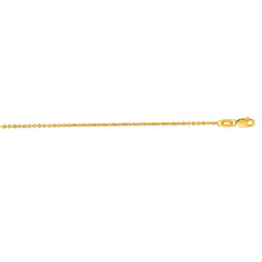 14K Yellow Gold 1.5mm Lite Forsantina 18 Chain with Lobster Lock