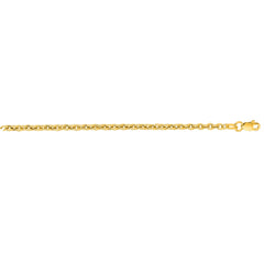 14K Yellow Gold 2.9mm Lite Forsantina 18 Chain with Lobster Lock