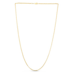 14K Yellow Gold 2.5mm Lite Rolo 30 Chain with Lobster Lock