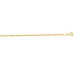 14K Yellow Gold 1.8mm Singapore 16 Chain with Spring Ring Clasp