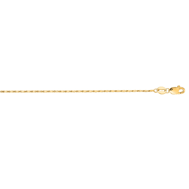 14K Yellow Gold 1mm Lumina 20 Chain with Lobster Lock