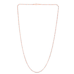 14K Rose Gold 1.5mm Sparkle 16 Chain with Lobster Lock