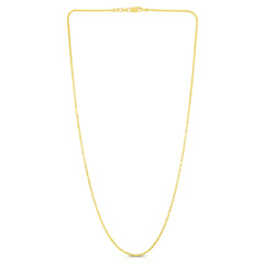 14K Yellow Gold 1.5mm Sparkle 18 Chain with Lobster Lock