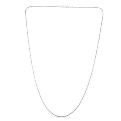 14K White Gold 1.5mm Sparkle 16 Chain with Lobster Lock