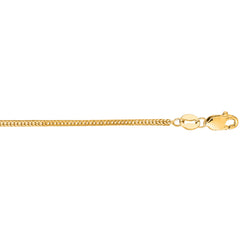 14K Yellow Gold 1mm Foxtail 18 Chain with Lobster Lock