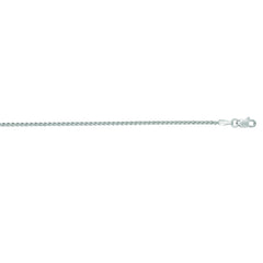 14K White Gold 1.5mm Round Wheat 24 Chain with Lobster Lock