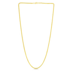 14K Yellow Gold 2.8mm Lite Round Wheat 20 Chain with Lobster Lock
