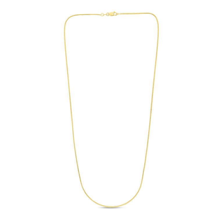 14K Yellow Gold 0.9mm Franco 18 Chain with Lobster Lock