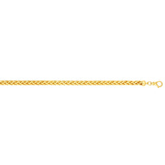 14K Yellow Gold 26 4mm Diamond Cut Round Franco Chain with Lobster Lock