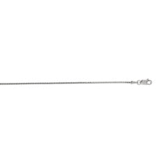 14K White Gold 1.2mm Franco 24 Chain with Lobster Lock