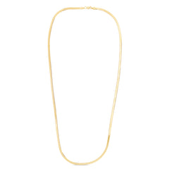 14K Yellow Gold 18 3mm Imperial Herringbone Chain with Lobster Lock