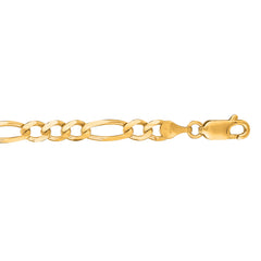 14K Yellow Gold 4.5mm Figaro 22 Chain with Lobster Lock