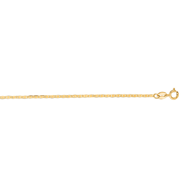 14K Yellow Gold 1.2mm Mariner 18 Chain with Spring Ring