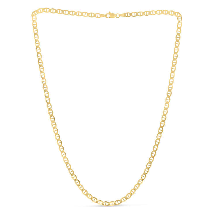 14K Yellow Gold 4.5mm Mariner 18 Chain with Lobster Lock