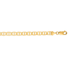 14K Yellow Gold 6.3mm Mariner 22 Chain with Lobster Lock