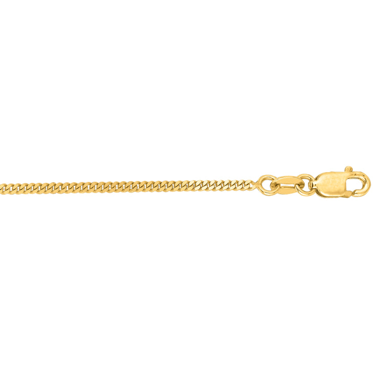 14K Yellow Gold 1.4mm Gourmette 24 Chain with Lobster Lock