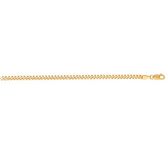 14K Yellow Gold 2.8mm Gourmette 20 Chain with Lobster Lock