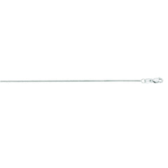 14K White Gold 1mm Gourmette 20 Chain with Lobster Lock