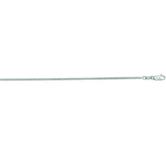 14K White Gold 1.4mm Gourmette 16 Chain with Lobster Lock