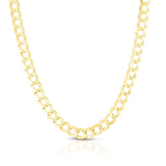 14K Yellow Gold 5.7mm Comfort Curb 24 Chain with Lobster Lock