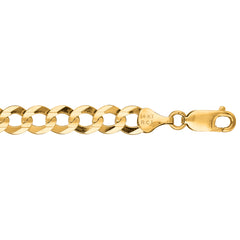 14K Yellow Gold 7mm Comfort Curb 26 Chain with Lobster Lock