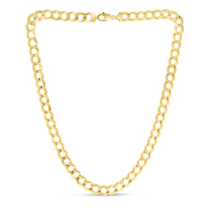 14K Yellow Gold 12.18mm Comfort Curb 8.75 Chain Bracelet with Lobster Lock