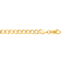14K Yellow Gold 24 5.3mm Lite Curb Chain with Lobster Lock