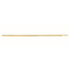 14K Yellow Gold 4.5mm Semi-Solid Miami Cuban 8.5 Chain Bracelet with Lobster Lock