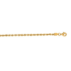 14K Yellow Gold 18 2.75mm Diamond Cut Royal Rope Chain with Lobster Lock